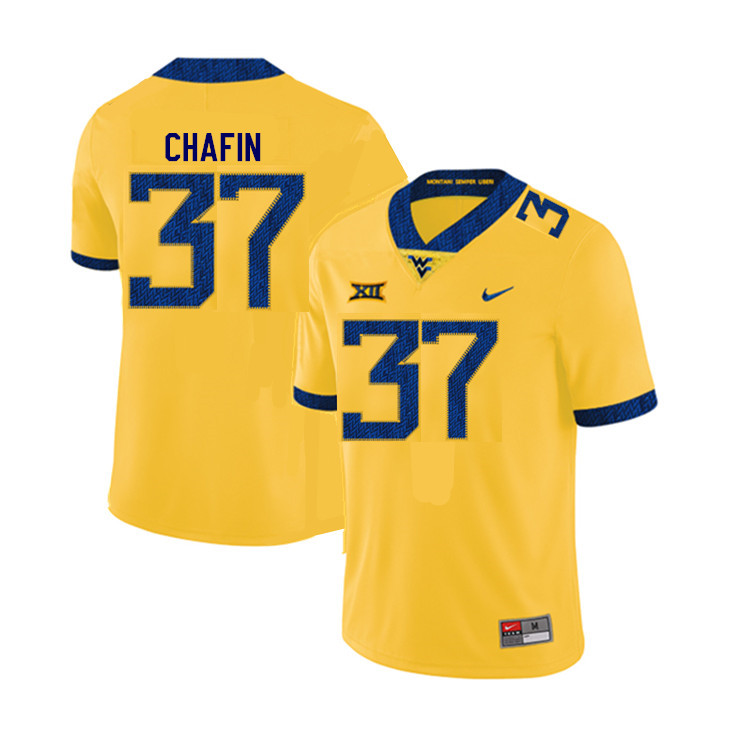 Men #37 Owen Chafin West Virginia Mountaineers College Football Jerseys Sale-Yellow